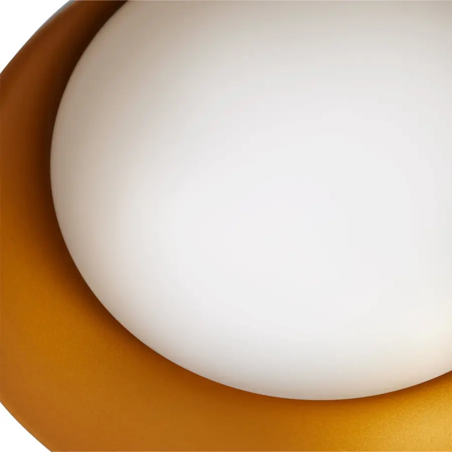 Striking Industrial Pendant with Warm Brass Interior Glow - Image 5