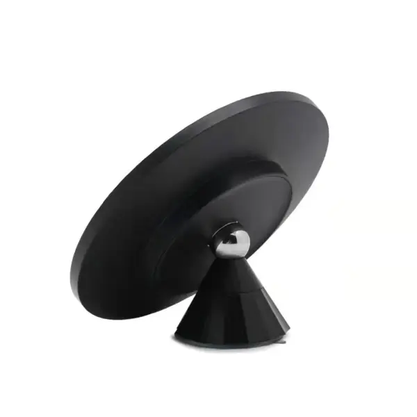 The Solo 5X brings sophisticated Italian design to your bathroom with integrated lighting and a sleek round profile. Its black finish adds modern elegance while the 5X magnification feature enhances functionality. - alternate view