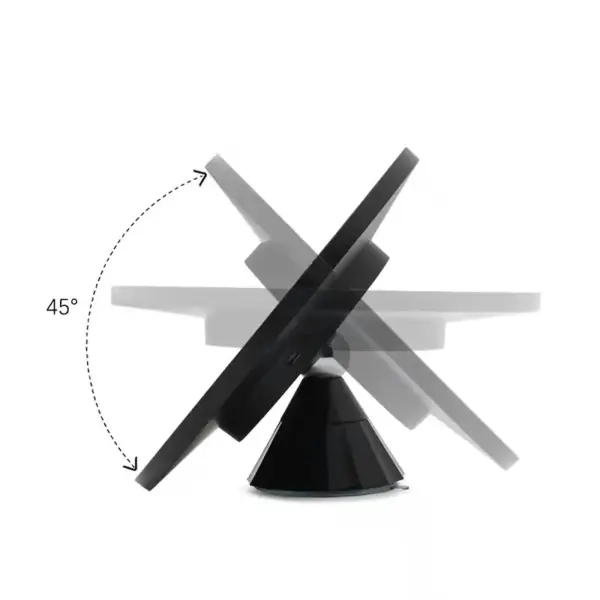 Solo 5X Lighted Round Mirror in Black - Image 5