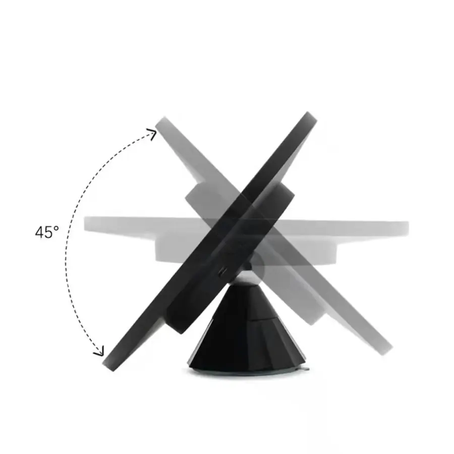 Solo 5X Lighted Round Mirror in Black - Image 5