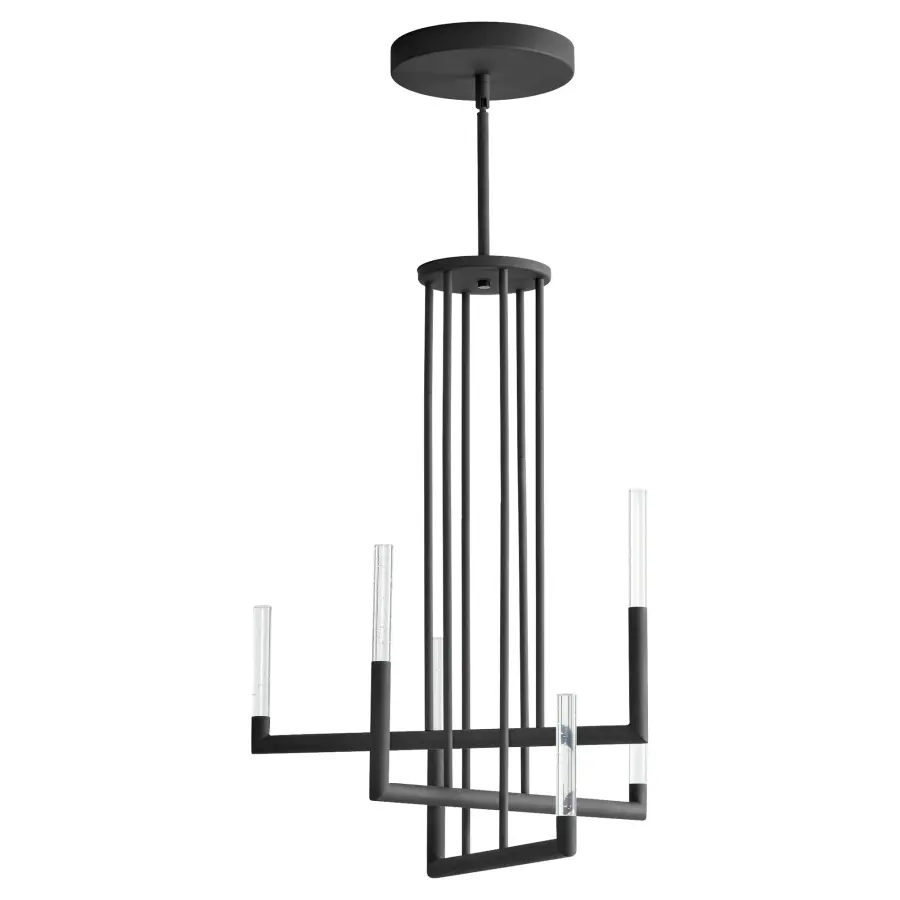Lustre Six Light Chandelier in Black - Image 1