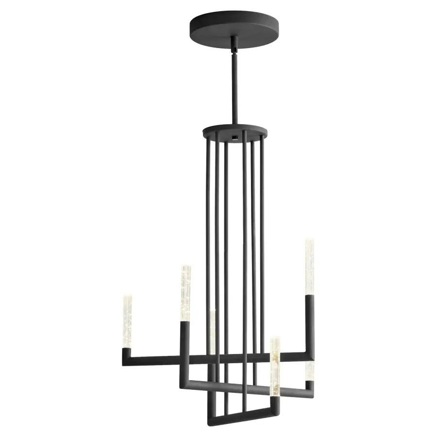 Lustre Six Light Chandelier in Black - Image 2