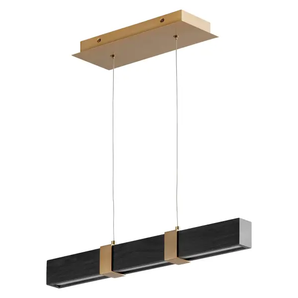 Bold Geometric Design with Warm Wood and Brass Accents - Image 1