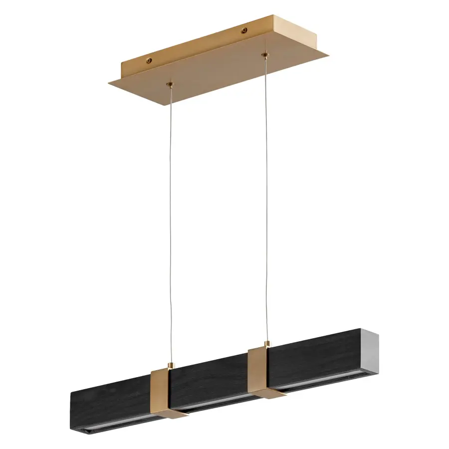 Bold Geometric Design with Warm Wood and Brass Accents - Image 1