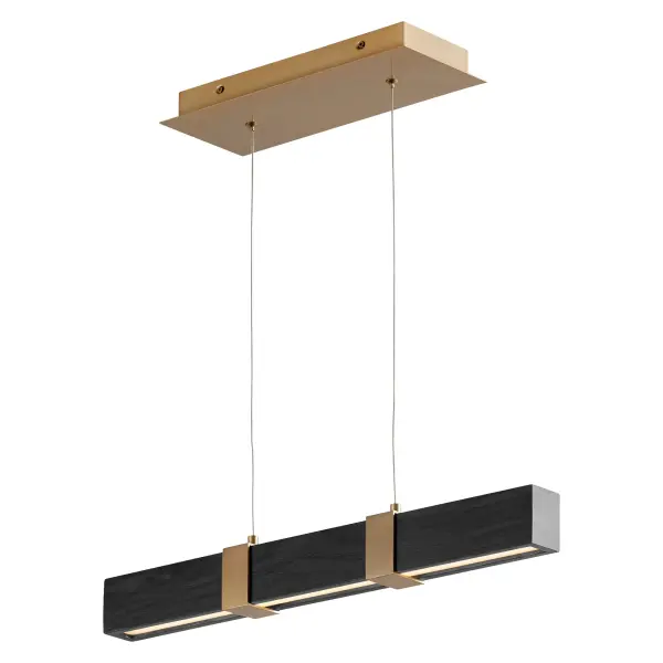 Bold Geometric Design with Warm Wood and Brass Accents - Image 2