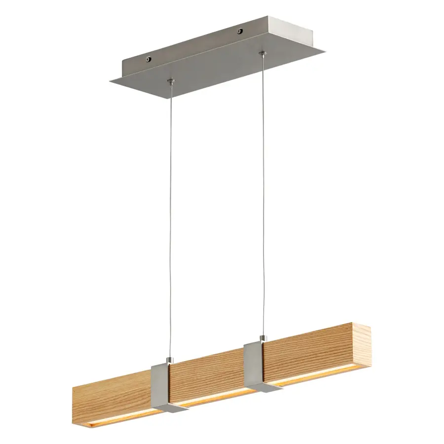 Bold Rectangular Design Blends Natural Wood with Modern Metal Accents - Image 2