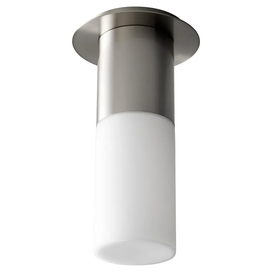 Pilar Large Glass Ceiling Mount - Satin Nickel - Image 1