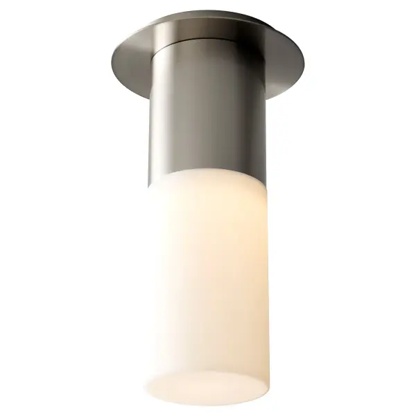 The Pilar delivers modern minimalism with powerful LED efficiency. Its compact flush mount design and matte acrylic diffuser provide warm, even illumination perfect for low-ceiling spaces and contemporary interiors. - alternate view