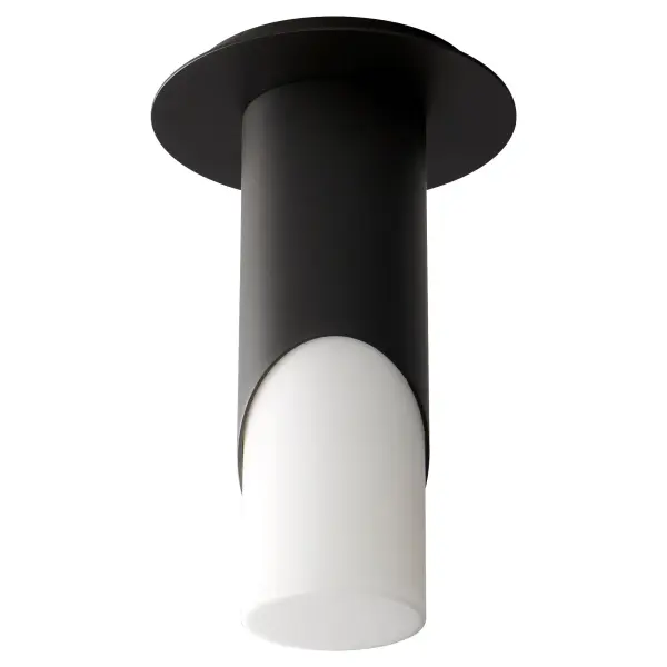 Ellipse Small Glass Ceiling Mount - Black - Image 1
