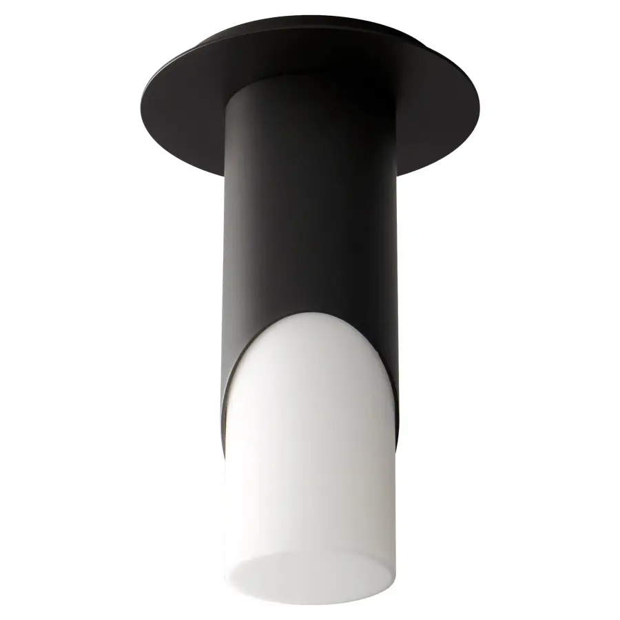 Ellipse Small Glass Ceiling Mount - Black - Image 1