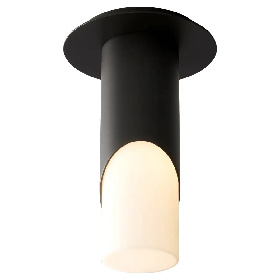 Ellipse Small Glass Ceiling Mount - Black - Image 2