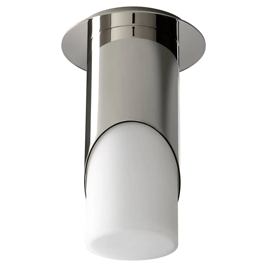 Ellipse Large Glass Ceiling Mount - Polished Nickel - Image 1