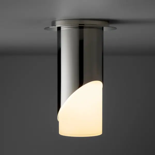 Ellipse Large Glass Ceiling Mount - Polished Nickel - Image 4