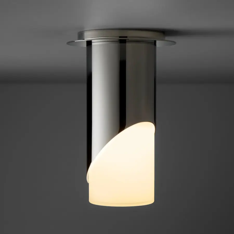 Ellipse Large Glass Ceiling Mount - Polished Nickel - Image 4
