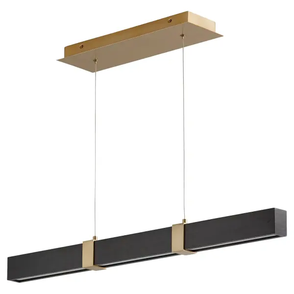 Bold Geometric Design with Warm Wood and Brass Accents - Image 1