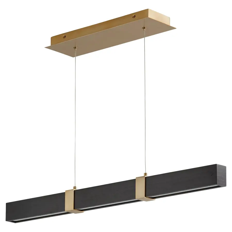 Bold Geometric Design with Warm Wood and Brass Accents - Image 1