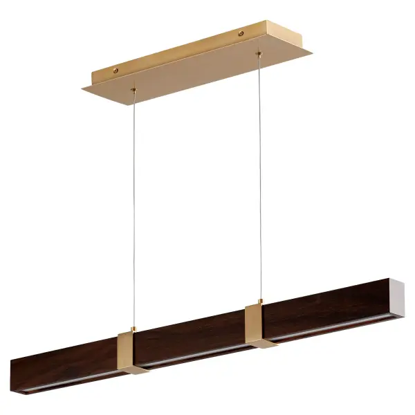Bold Linear Design with Warm Wood & Brass Accents - Image 1