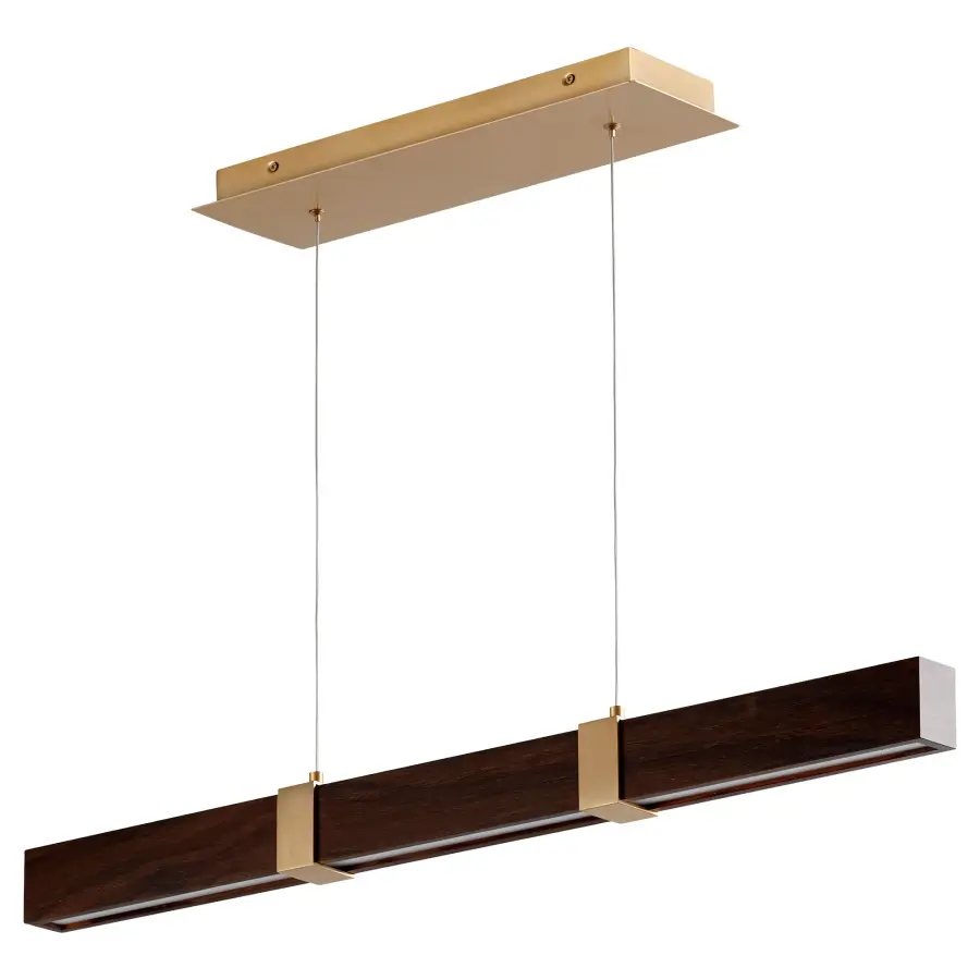 Bold Linear Design with Warm Wood & Brass Accents - Image 1