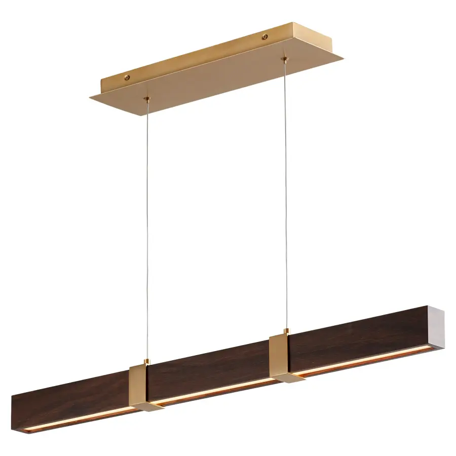 Bold Linear Design with Warm Wood & Brass Accents - Image 2
