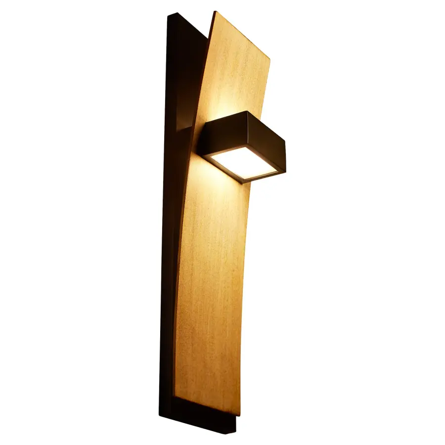 Dario Wall Sconce - Black/Weathered Oak - Image 3