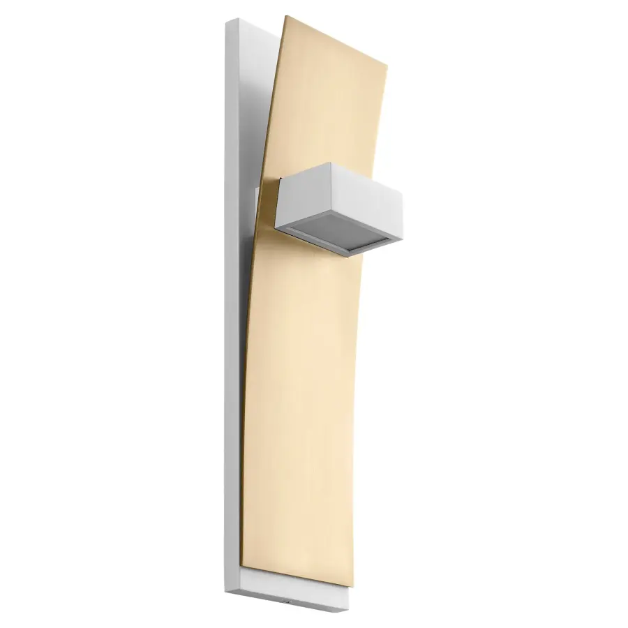 Dario Wall Sconce - White/Aged Brass - Image 1