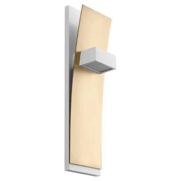 Dario Wall Sconce - White/Aged Brass - Image 1