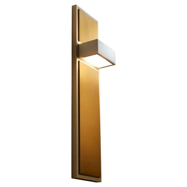 Guapo Wall Sconce in White & Aged Brass - Image 3