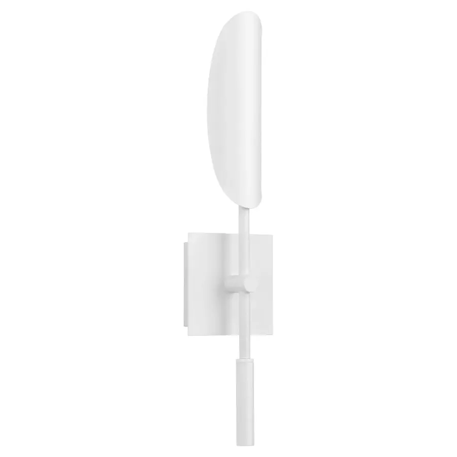 Pivot CCT Wall Sconce in White and Aged Brass - Image 1