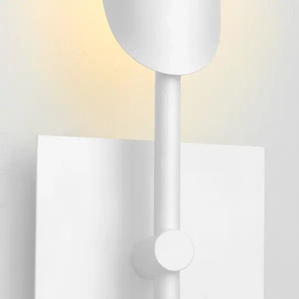 Pivot CCT Wall Sconce in White and Aged Brass - Image 3