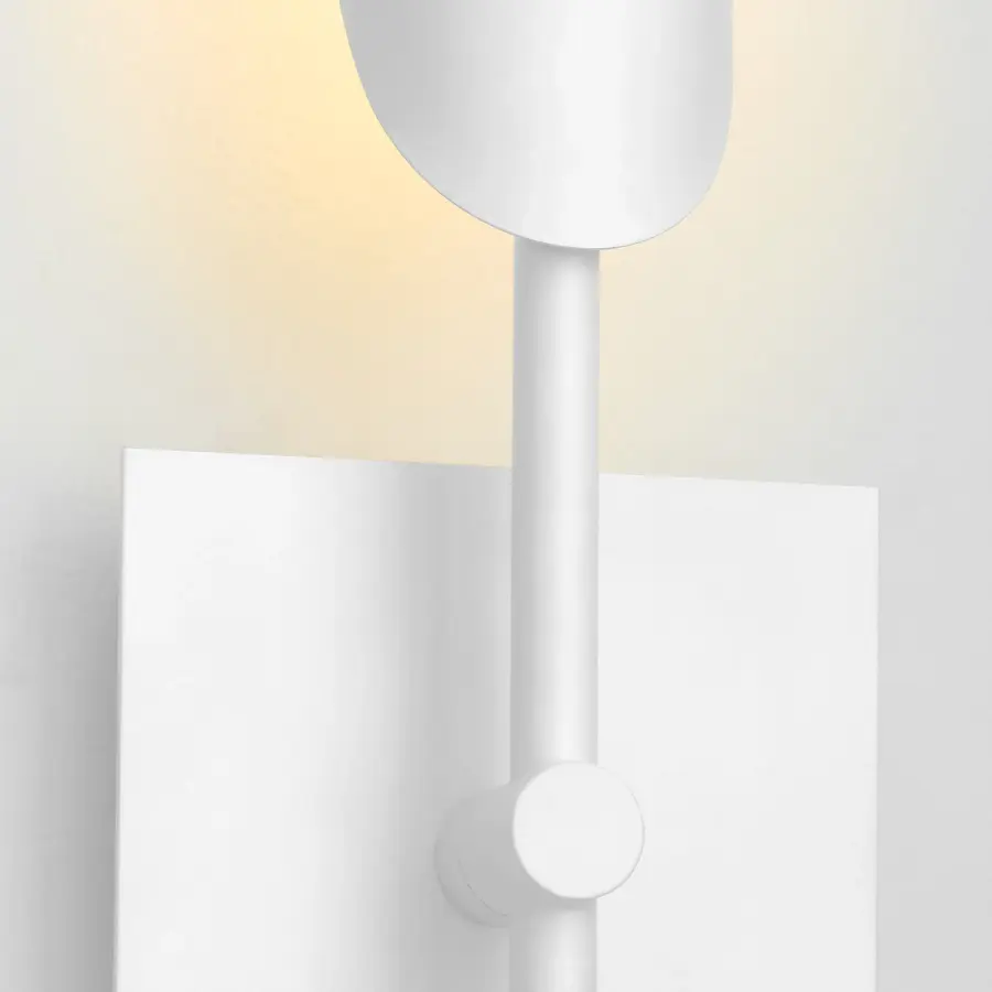 Pivot CCT Wall Sconce in White and Aged Brass - Image 3