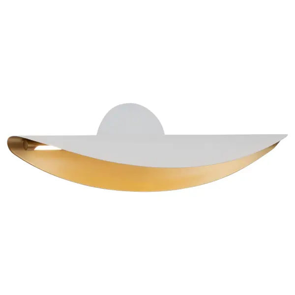 PIVOT CCT Sconce in White & Aged Brass - Image 2
