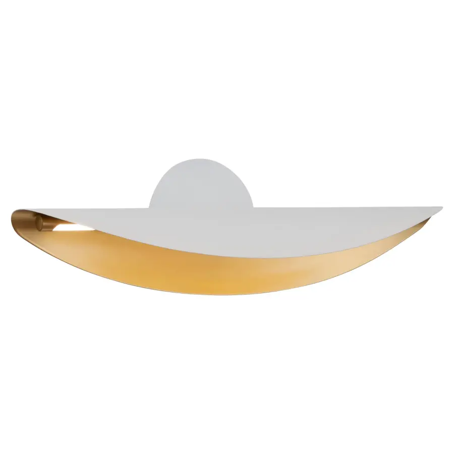 PIVOT CCT Sconce in White & Aged Brass - Image 2