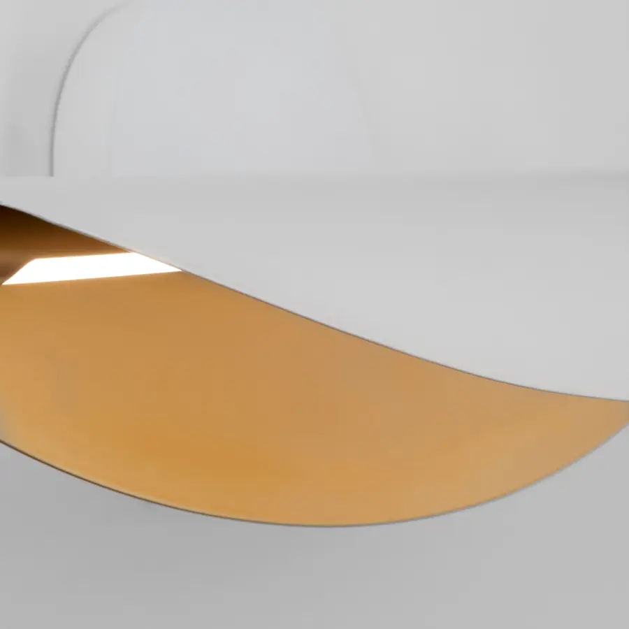 PIVOT CCT Sconce in White & Aged Brass - Image 3