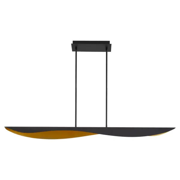 Pivot CCT Linear Chandelier in Black and Aged Brass - Image 1