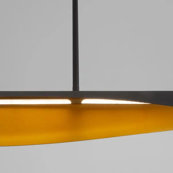 Pivot CCT Linear Chandelier in Black and Aged Brass - Image 4