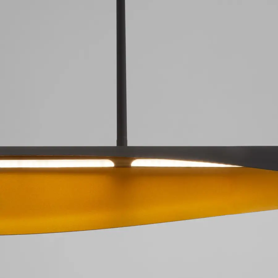 Pivot CCT Linear Chandelier in Black and Aged Brass - Image 4