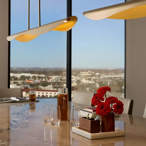 Pivot CCT Linear Chandelier in Aged Brass - Image 7
