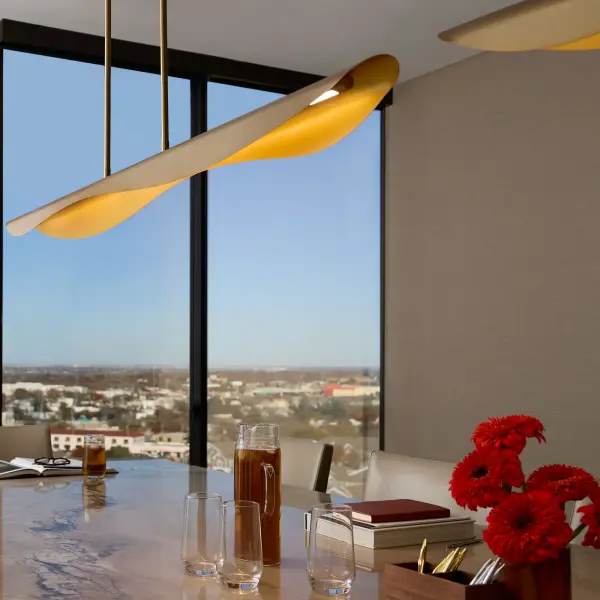 Pivot CCT Linear Chandelier in Aged Brass - Image 8