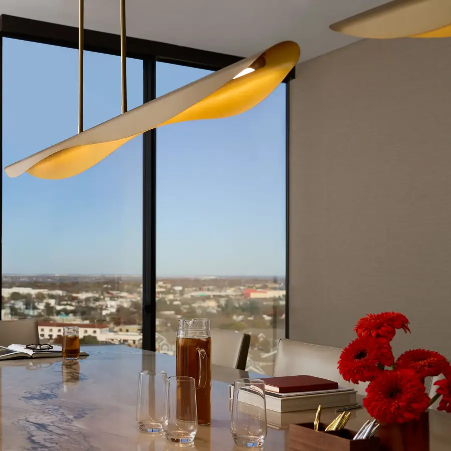 Pivot CCT Linear Chandelier in Aged Brass - Image 8
