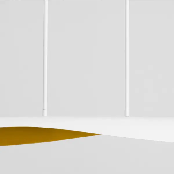 Pivot CCT Linear Chandelier in White & Aged Brass - Image 3