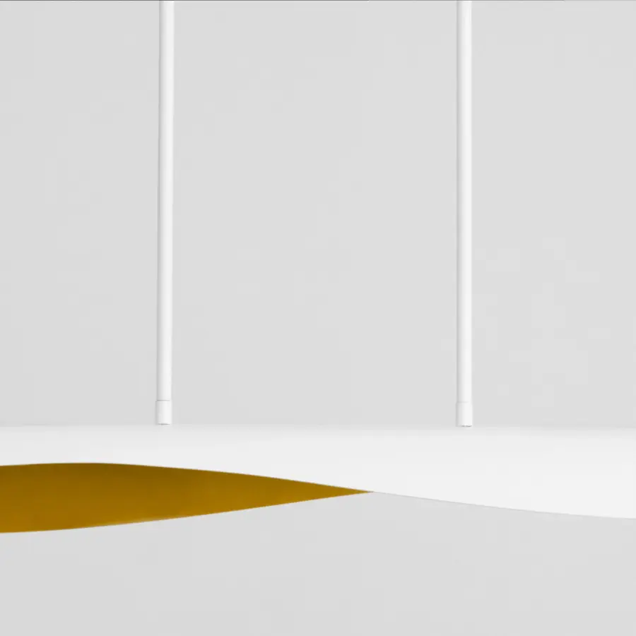 Pivot CCT Linear Chandelier in White & Aged Brass - Image 3