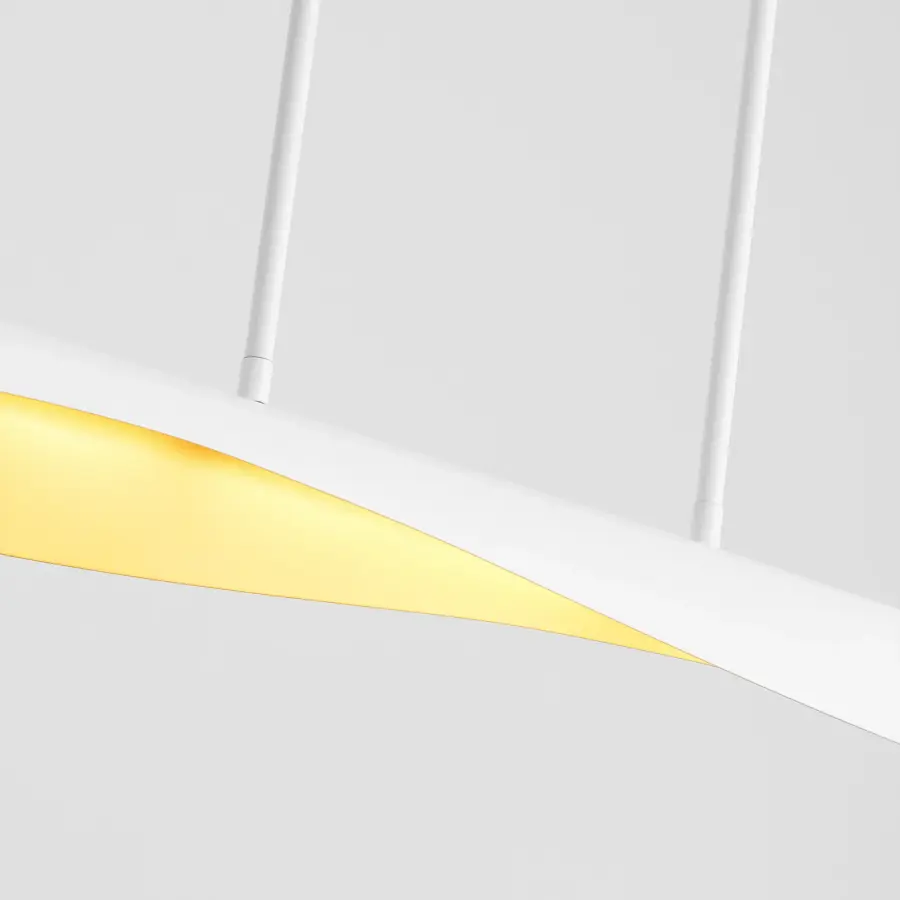 Pivot CCT Linear Chandelier in White & Aged Brass - Image 4