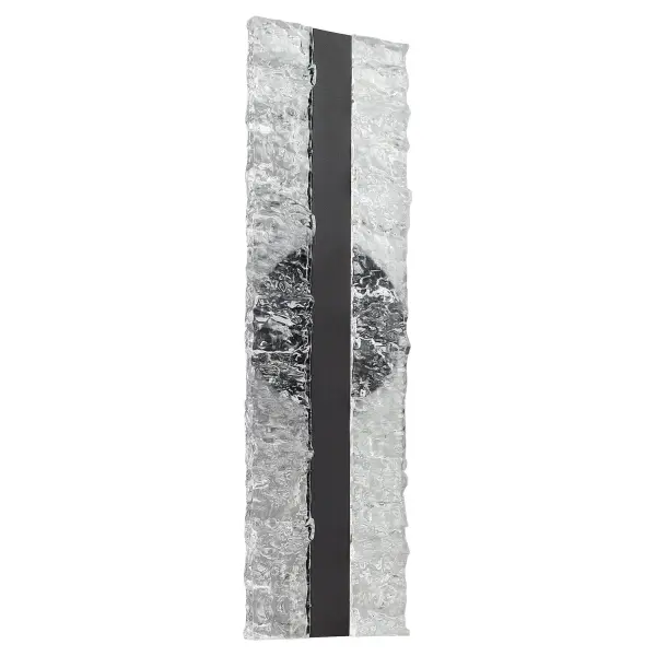 The Landon sconce combines sleek black metal framing with iced acrylic diffusers for a clean, modern aesthetic. Its adjustable CCT feature (3000K/3500K/4000K) and dual-orientation mounting make it exceptionally versatile for various spaces.