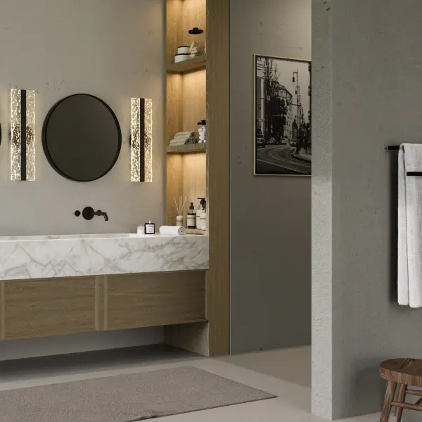Landon CCT LED Sconce in Black - Image 7
