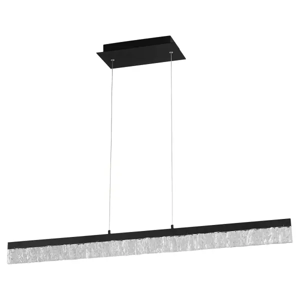 The Landon 40" linear pendant combines modern aesthetics with practical functionality. Its iced acrylic diffuser provides even illumination while the adjustable CCT LED allows customization between warm and cool white light.