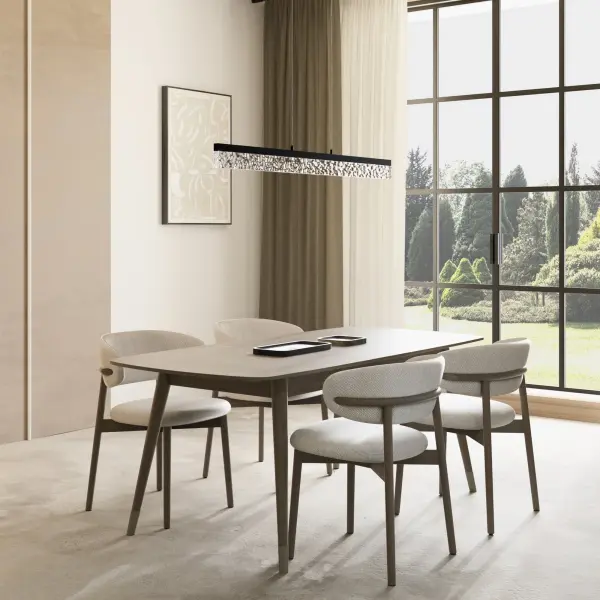 Landon 40" LED Linear Pendant in Black - Image 5