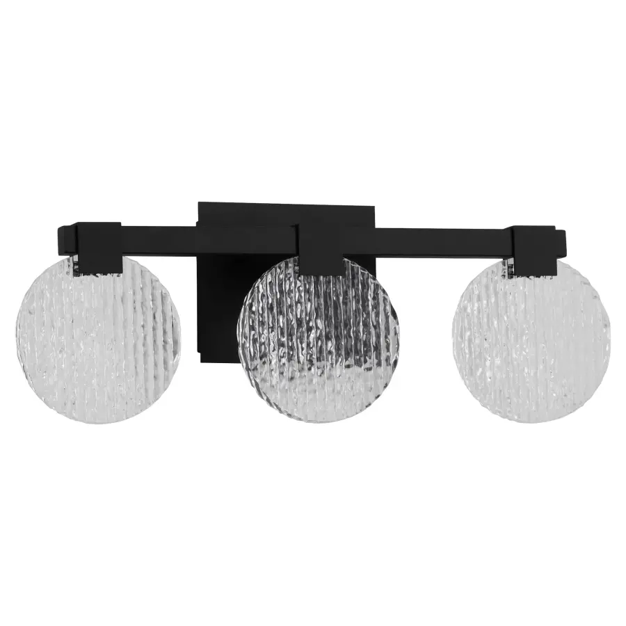 Axiom Three Light CCT LED Vanity in Black - Image 1
