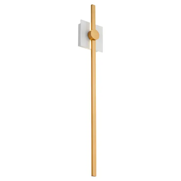Zora 32" LED Wall Sconce in White & Industrial Brass - Image 4