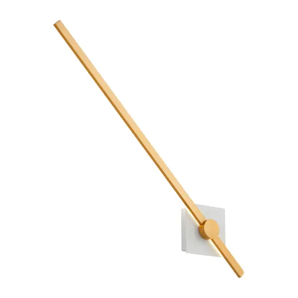 Zora 32" LED Wall Sconce in White & Industrial Brass - Image 6