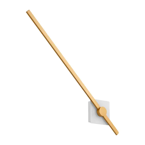 Zora 32" LED Wall Sconce in White & Industrial Brass - Image 7